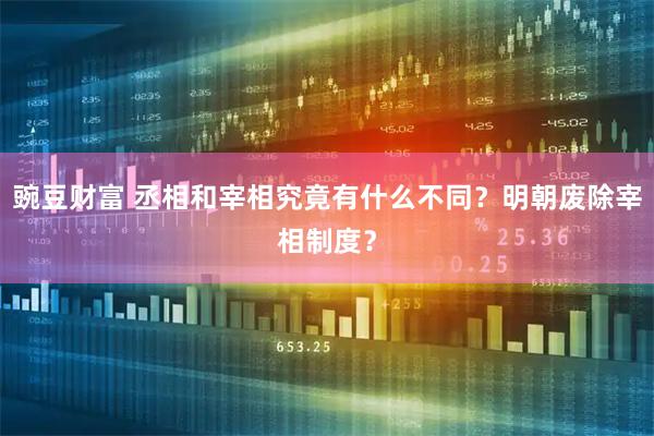 豌豆财富 丞相和宰相究竟有什么不同？明朝废除宰相制度？